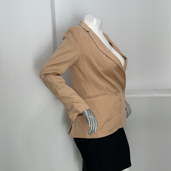 Sincerely Jules Women Riley Blazer Tan Size L NWT - Picture 4 of 14
